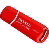 ADATA 64GB DashDrive UV150 USB-nøgle USB Type-A 3.2 Gen 1 (3.1 Gen 1) Rød, USB-stik Rød, 64 GB, USB Type-A, 3.2 Gen 1 (3.1 Gen 1), Hætte, 9 g, Rød