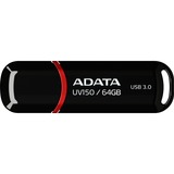ADATA 64GB DashDrive UV150 USB-nøgle USB Type-A 3.2 Gen 1 (3.1 Gen 1) Sort, USB-stik Sort/Rød, 64 GB, USB Type-A, 3.2 Gen 1 (3.1 Gen 1), Hætte, 9 g, Sort