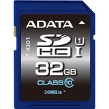 ADATA Premier SDHC UHS-I U1 Class10 32GB Klasse 10, Hukommelseskort 32 GB, SDHC, Klasse 10, 30 MB/s, 10 MB/s, Sort, Blå