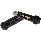Corsair Survivor USB-nøgle 1000 GB USB Type-A 3.2 Gen 1 (3.1 Gen 1) Sort, USB-stik Sort, 1000 GB, USB Type-A, 3.2 Gen 1 (3.1 Gen 1), Hætte, Sort