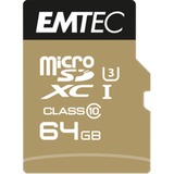 Emtec ECMSDM64GXC10SP hukommelseskort 64 GB MicroSDXC Klasse 10 64 GB, MicroSDXC, Klasse 10, 95 MB/s, 90 MB/s, Sort, Brun
