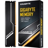 GIGABYTE GP-GR26C16S8K1HU408 hukommelsesmodul 8 GB 1 x 8 GB DDR4 2666 Mhz Sort, 8 GB, 1 x 8 GB, DDR4, 2666 Mhz, 288-pin DIMM, Sort