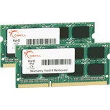 G.Skill 8GB DDR3-1600 SQ hukommelsesmodul 2 x 4 GB 1600 Mhz 8 GB, 2 x 4 GB, DDR3, 1600 Mhz, 204-pin SO-DIMM, Lite detail