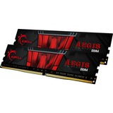 G.Skill Aegis DDR4 hukommelsesmodul 16 GB 2 x 8 GB 2666 Mhz Sort, 16 GB, 2 x 8 GB, DDR4, 2666 Mhz, 288-pin DIMM