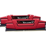 G.Skill Ripjaws V 32GB DDR4-2400Mhz RAM-modul, Hukommelse Rød, 32 GB, 2 x 16 GB, DDR4, 2400 Mhz, 288-pin DIMM, Rød