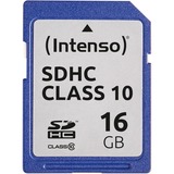 Intenso 3411470 hukommelseskort 16 GB SDHC Klasse 10 16 GB, SDHC, Klasse 10, 25 MB/s, Stødresistent, Temperaturbestandigt, Røntgenbestandig, Sort