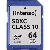 Intenso 3411490 hukommelseskort 64 GB SDXC Klasse 10 64 GB, SDXC, Klasse 10, 25 MB/s, Stødresistent, Temperaturbestandigt, Røntgenbestandig, Sort