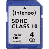 Intenso 4GB SDHC hukommelseskort Klasse 10 4 GB, SDHC, Klasse 10, 20 MB/s, 12 MB/s, Sort