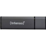 Intenso Alu Line USB-nøgle 16 GB USB Type-A 2.0 Anthracit, USB-stik Sort, 16 GB, USB Type-A, 2.0, 28 MB/s, Hætte, Anthracit