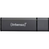 Intenso Alu Line USB-nøgle 4 GB USB Type-A 2.0 Anthracit, USB-stik Sort, 4 GB, USB Type-A, 2.0, 28 MB/s, Hætte, Anthracit