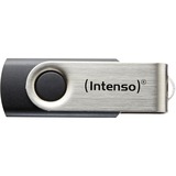 Intenso Basic Line USB-nøgle 16 GB USB Type-A 2.0 Sort, Sølv, USB-stik Sort/Sølv, 16 GB, USB Type-A, 2.0, 28 MB/s, Svirvel, Sort, Sølv