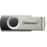 Intenso Basic Line USB-nøgle 32 GB USB Type-A 2.0 Sort, Sølv, USB-stik Sølv/Sort, 32 GB, USB Type-A, 2.0, 28 MB/s, Svirvel, Sort, Sølv