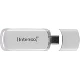 Intenso Flash Line USB-nøgle 128 GB USB Type-C 3.2 Gen 1 (3.1 Gen 1) Hvid, USB-stik Hvid, 128 GB, USB Type-C, 3.2 Gen 1 (3.1 Gen 1), 70 MB/s, Hætte, Hvid