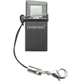 Intenso Mini Mobile Line USB-nøgle 8 GB USB Type-A / Micro-USB 2.0 Anthracit, USB-stik 8 GB, USB Type-A / Micro-USB, 2.0, 20 MB/s, Hætte, Anthracit