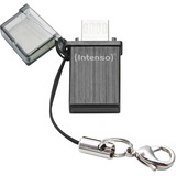 Intenso Mini Mobile Line USB-nøgle 8 GB USB Type-A / Micro-USB 2.0 Anthracit, USB-stik 8 GB, USB Type-A / Micro-USB, 2.0, 20 MB/s, Hætte, Anthracit