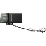 Intenso Mini Mobile Line USB-nøgle 8 GB USB Type-A / Micro-USB 2.0 Anthracit, USB-stik 8 GB, USB Type-A / Micro-USB, 2.0, 20 MB/s, Hætte, Anthracit