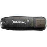 Intenso Rainbow Line USB-nøgle 16 GB USB Type-A 2.0 Sort, USB-stik Sort, 16 GB, USB Type-A, 2.0, 28 MB/s, Hætte, Sort