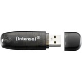 Intenso Rainbow Line USB-nøgle 16 GB USB Type-A 2.0 Sort, USB-stik Sort, 16 GB, USB Type-A, 2.0, 28 MB/s, Hætte, Sort