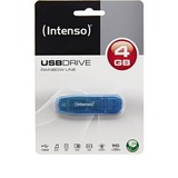 Intenso Rainbow Line USB-nøgle 4 GB USB Type-A 2.0 Blå, USB-stik Blå, 4 GB, USB Type-A, 2.0, 28 MB/s, Hætte, Blå