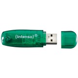 Intenso Rainbow Line USB-nøgle 8 GB USB Type-A 2.0 Grøn, USB-stik Grøn, 8 GB, USB Type-A, 2.0, 28 MB/s, Hætte, Grøn