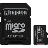 Kingston Canvas Select Plus hukommelseskort 256 GB MicroSDXC UHS-I Klasse 10 Sort, 256 GB, MicroSDXC, Klasse 10, UHS-I, 100 MB/s, 85 MB/s