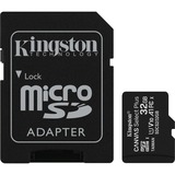 Kingston Canvas Select Plus hukommelseskort 32 GB MicroSDHC UHS-I Klasse 10 Sort, 32 GB, MicroSDHC, Klasse 10, UHS-I, 100 MB/s, Class 1 (U1)