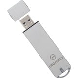Kingston IronKey 64 GB Basic S1000 krypteret USB 3.0 FIPS 140-2, niveau 3, USB-stik niveau 3, 64 GB, USB Type-A, 3.2 Gen 1 (3.1 Gen 1), 230 MB/s, Hætte, Sølv