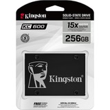 Kingston KC600 2.5" 256 GB Serial ATA III 3D TLC, Solid state-drev Sort, 256 GB, 2.5", 550 MB/s, 6 Gbit/sek.