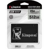 Kingston KC600 2.5" 512 GB Serial ATA III 3D TLC, Solid state-drev Sort, 512 GB, 2.5", 550 MB/s, 6 Gbit/sek.