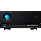 LaCie 1big Dock Pro 4000 GB Sort, Solid state-drev Sort, 4000 GB, USB Type-A, 3.2 Gen 1 (3.1 Gen 1), 2800 MB/s, Sort