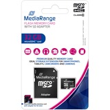 MediaRange 32GB microSDHC Klasse 10, Hukommelseskort Sort, 32 GB, MicroSDHC, Klasse 10, 45 MB/s, 15 MB/s, Sort