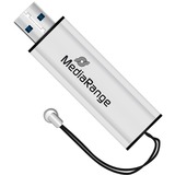 MediaRange MR917 USB-nøgle 64 GB USB Type-A 3.2 Gen 1 (3.1 Gen 1) Sort, Sølv, USB-stik Sølv/Sort, 64 GB, USB Type-A, 3.2 Gen 1 (3.1 Gen 1), 80 MB/s, Glide, Sort, Sølv