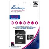 MediaRange MR958 hukommelseskort 16 GB MicroSDHC Klasse 10 Sort, 16 GB, MicroSDHC, Klasse 10, Sort