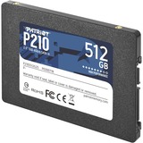 Patriot P210 2.5" 512 GB Serial ATA III, Solid state-drev Sort, 512 GB, 2.5", 500 MB/s