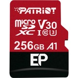 Patriot PEF256GEP31MCX hukommelseskort 256 GB MicroSDXC Klasse 10 Rød/Sort, 256 GB, MicroSDXC, Klasse 10, 100 MB/s, 80 MB/s, Class 3 (U3)