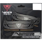 Patriot Viper Steel PVS464G360C8K hukommelsesmodul 64 GB 2 x 32 GB DDR4 3600 Mhz grå, 64 GB, 2 x 32 GB, DDR4, 3600 Mhz, 288-pin DIMM