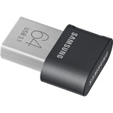Samsung MUF-64AB USB-nøgle 64 GB USB Type-A 3.2 Gen 1 (3.1 Gen 1) Grå, Sølv, USB-stik Sort, 64 GB, USB Type-A, 3.2 Gen 1 (3.1 Gen 1), 300 MB/s, Uden hætte, Grå, Sølv