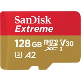SanDisk 128GB Extreme microSDXC Klasse 10, Hukommelseskort 128 GB, MicroSDXC, Klasse 10, 100 MB/s, 90 MB/s, Class 3 (U3)