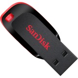 SanDisk Cruzer Blade USB-nøgle 16 GB USB Type-A 2.0 Sort, Rød, USB-stik Sort, 16 GB, USB Type-A, 2.0, Uden hætte, 2,5 g, Sort, Rød