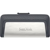 SanDisk Drive USB Ganda Ultra Tipe-C 256 GB USB-nøgle USB Type-A / USB Type-C 3.2 Gen 1 (3.1 Gen 1) Grå, Sølv, USB-stik 256 GB, USB Type-A / USB Type-C, 3.2 Gen 1 (3.1 Gen 1), 150 MB/s, Glide, Grå, Sølv