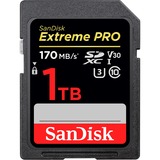 SanDisk Extreme Pro 1000 GB SDXC UHS-I Klasse 10, Hukommelseskort 1000 GB, SDXC, Klasse 10, UHS-I, 170 MB/s, 90 MB/s