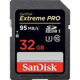 SanDisk Extreme Pro 32 GB SDHC UHS-I Klasse 10, Hukommelseskort 32 GB, SDHC, Klasse 10, UHS-I, 95 MB/s, 90 MB/s