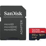 SanDisk Extreme Pro 512 GB MicroSDXC UHS-I Klasse 10, Hukommelseskort 512 GB, MicroSDXC, Klasse 10, UHS-I, 170 MB/s, 90 MB/s