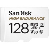 SanDisk High Endurance 128 GB MicroSDXC UHS-I Klasse 10, Hukommelseskort Hvid, 128 GB, MicroSDXC, Klasse 10, UHS-I, 100 MB/s, 40 MB/s