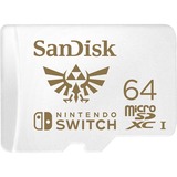 SanDisk SDSQXAT-064G-GNCZN hukommelseskort 64 GB MicroSDXC Hvid, 64 GB, MicroSDXC, 100 MB/s, 60 MB/s, Class 3 (U3), Rød, Hvid