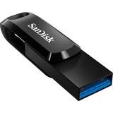 SanDisk Ultra Dual Drive Go USB-nøgle 256 GB USB Type-A / USB Type-C 3.2 Gen 1 (3.1 Gen 1) Sort, USB-stik Sort, 256 GB, USB Type-A / USB Type-C, 3.2 Gen 1 (3.1 Gen 1), 150 MB/s, Svirvel, Sort