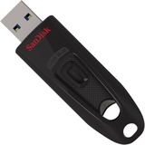 SanDisk Ultra USB-nøgle 128 GB USB Type-A 3.0 Sort, USB-stik Sort/Rød, 128 GB, USB Type-A, 3.0, 100 MB/s, Glide, Sort