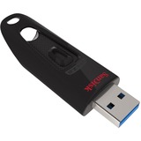 SanDisk Ultra USB-nøgle 128 GB USB Type-A 3.0 Sort, USB-stik Sort/Rød, 128 GB, USB Type-A, 3.0, 100 MB/s, Glide, Sort