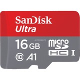 SanDisk Ultra hukommelseskort 16 GB MicroSDHC UHS-I Klasse 10 16 GB, MicroSDHC, Klasse 10, UHS-I, 98 MB/s, Stødresistent, Stænktæt, Temperaturbestandigt, Vandtæt