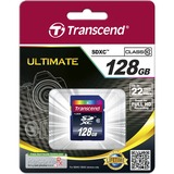 Transcend 128GB SDXC Class 10 Klasse 10, Hukommelseskort 128 GB, SDXC, Klasse 10, Blå